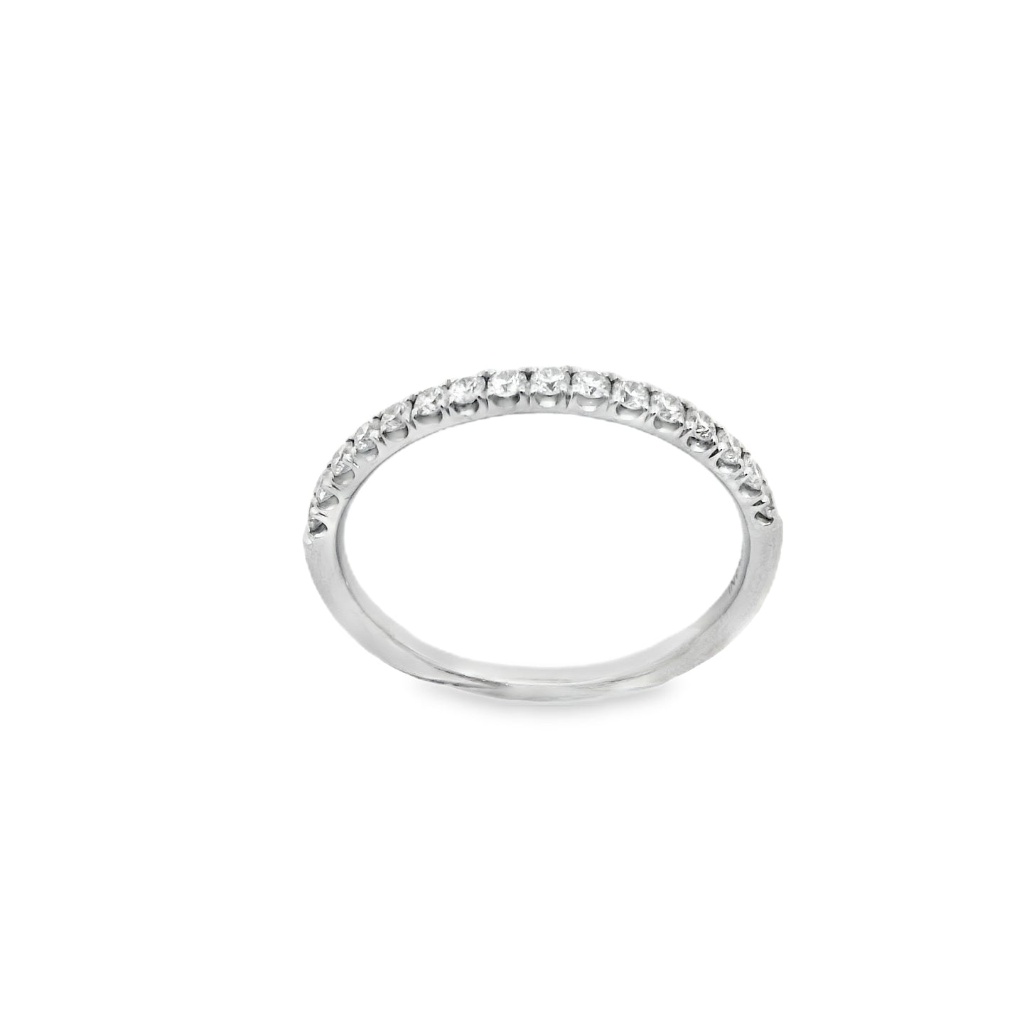 Zeghani White Gold Scallop Setting Wedding Band | Zeghani | Luby 