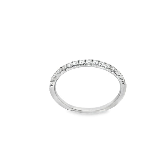 Zeghani White Gold Scallop Setting Wedding Band | Zeghani | Luby 