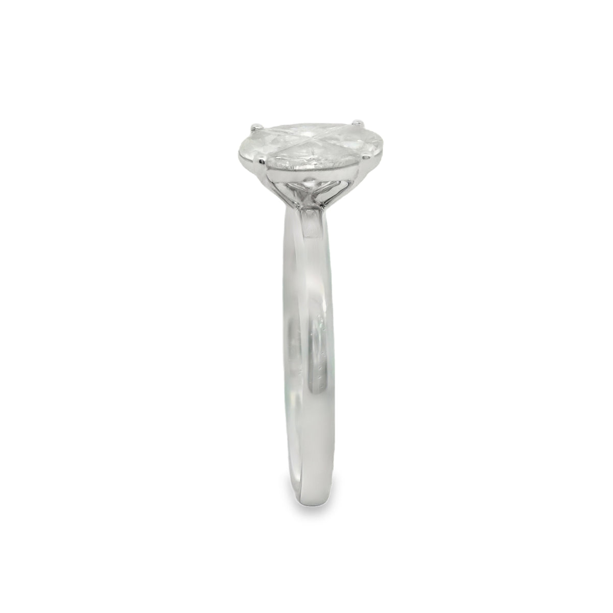 Zeghani White Gold Mosaic Cut Engagement Ring | Zeghani | Luby 