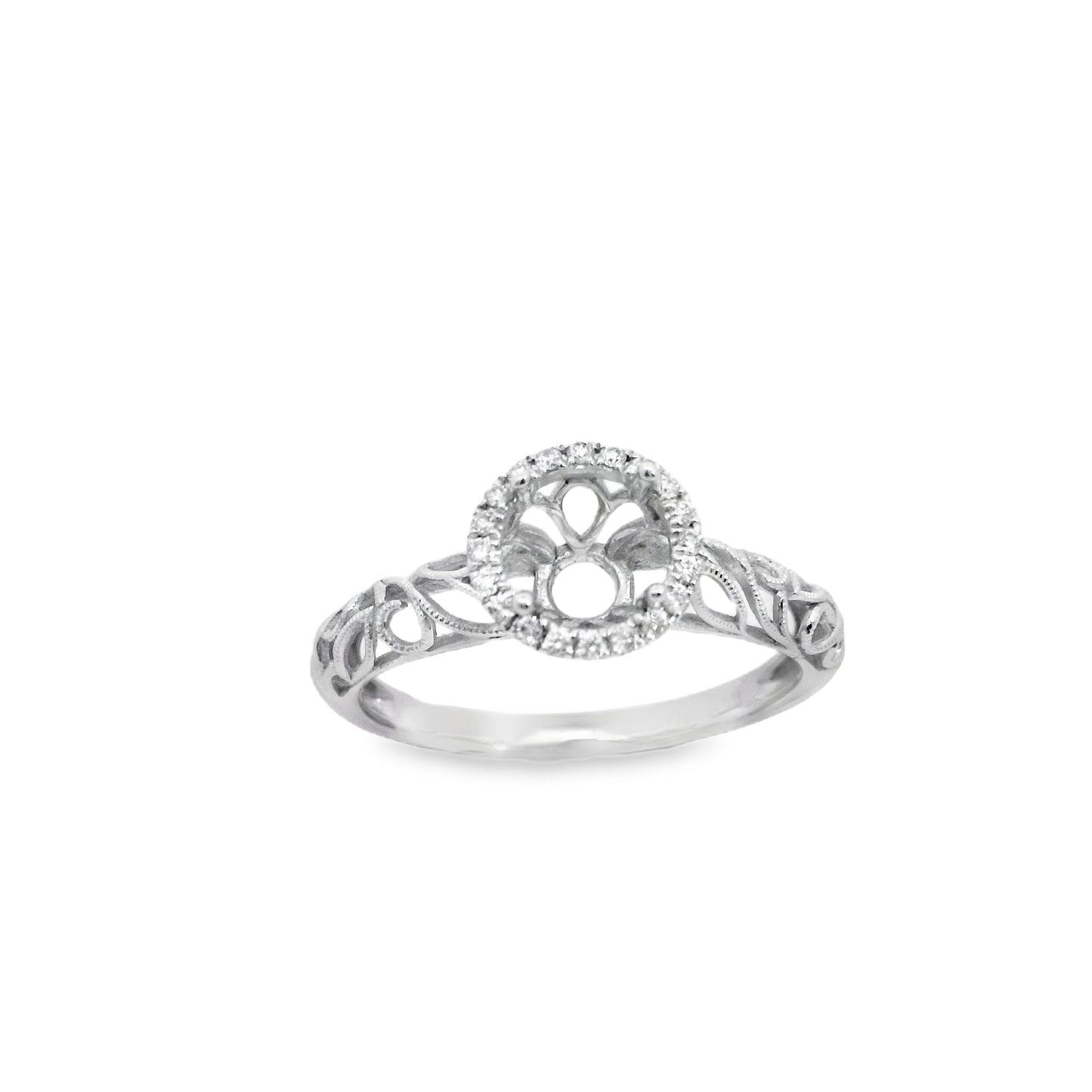 Zeghani 14k Diamond The Halo Crown Engagement Ring | Zeghani | Luby 