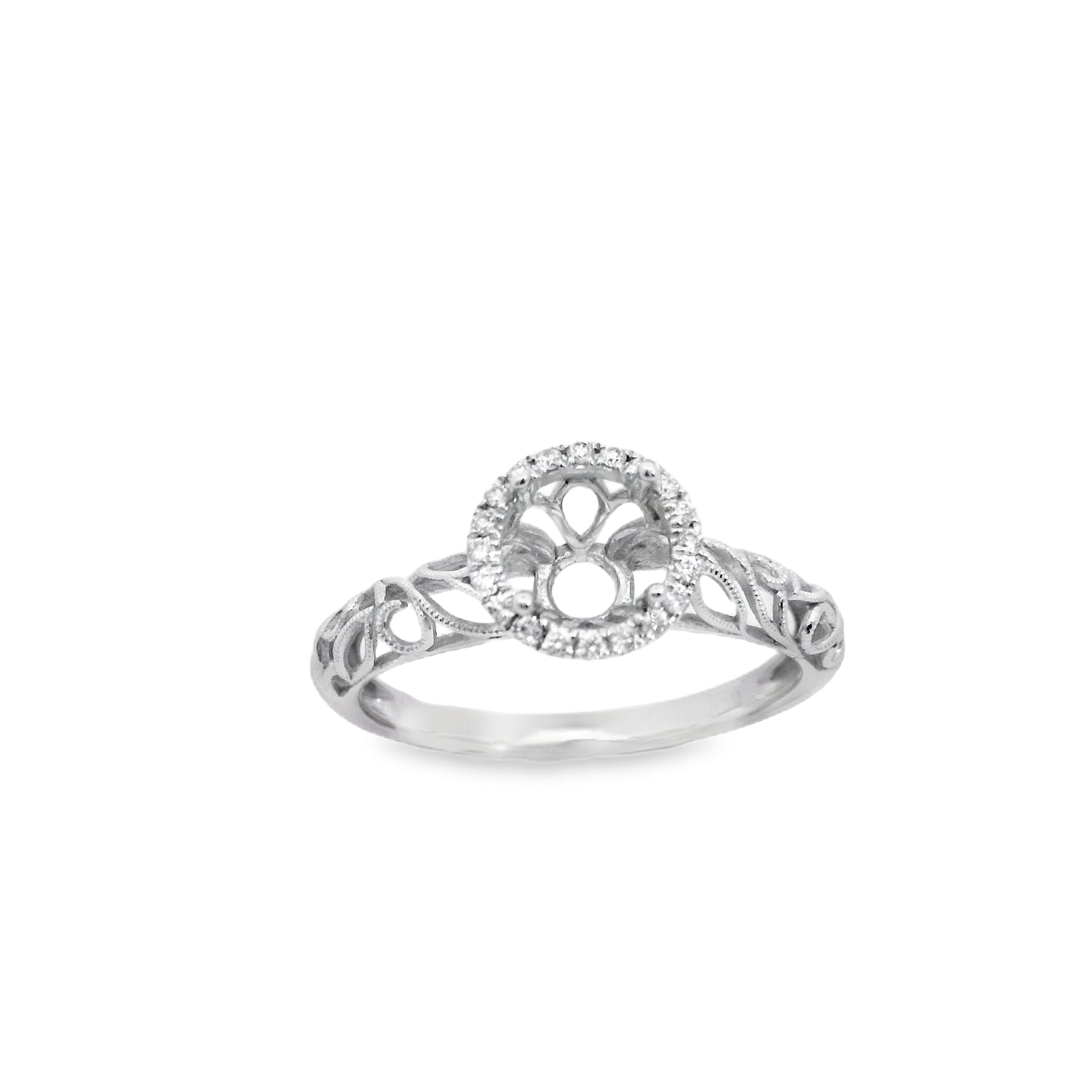 Zeghani 14k Diamond The Halo Crown Engagement Ring | Zeghani | Luby 