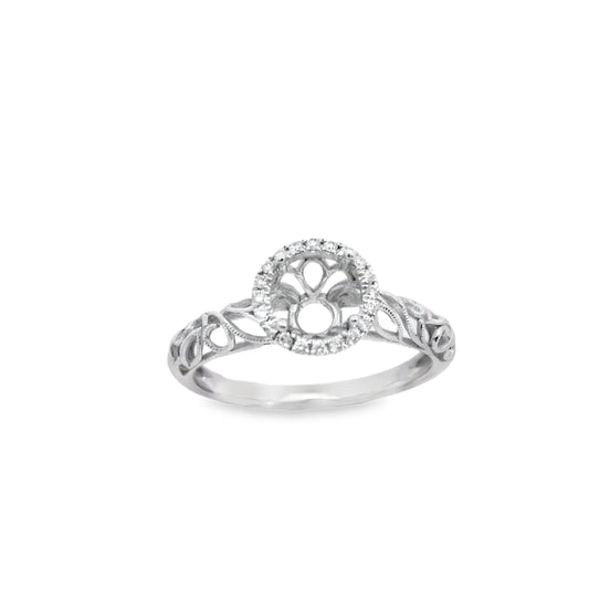 Zeghani 14k Diamond The Halo Crown Engagement Ring | Zeghani | Luby 