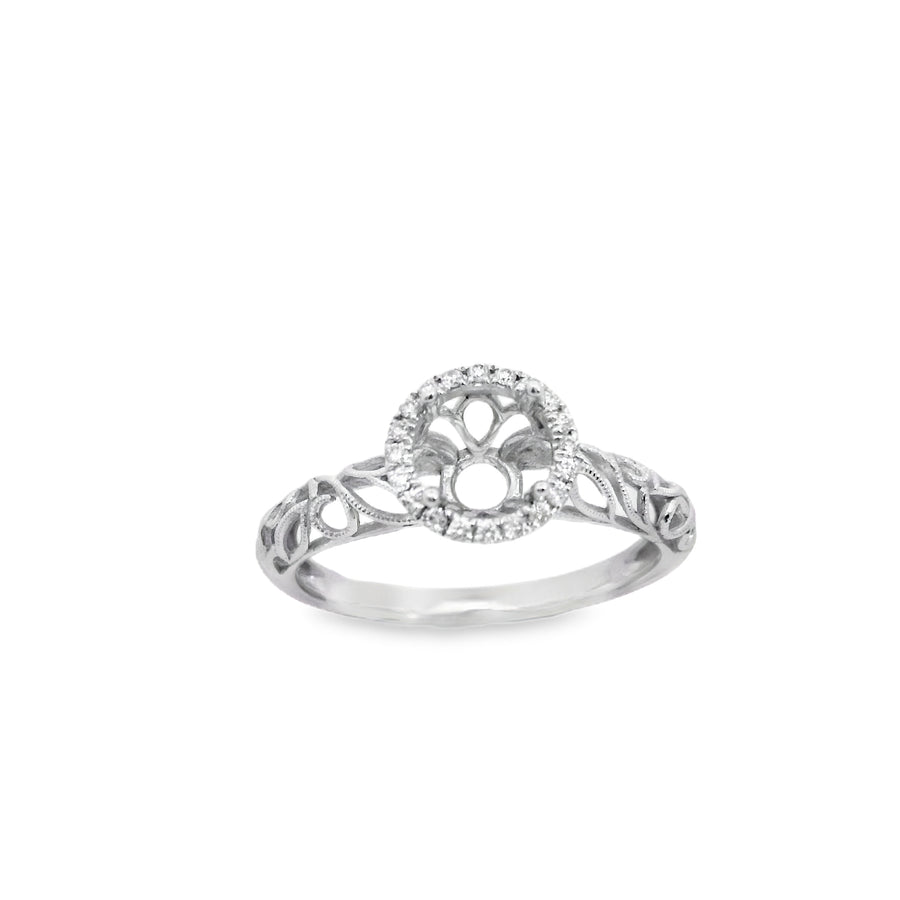 Zeghani 14k Diamond The Halo Crown Engagement Ring