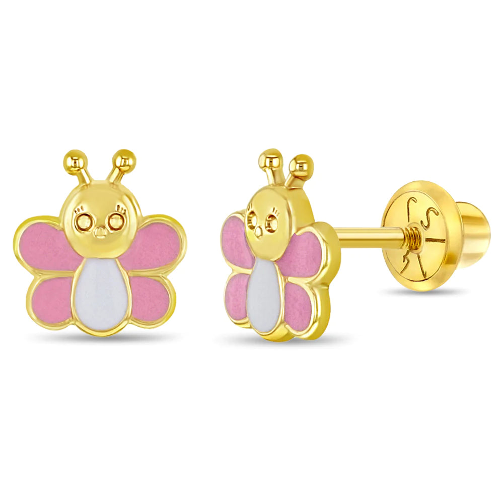 14k Busy Bee Children's Earrings | Children Collection | Luby 
