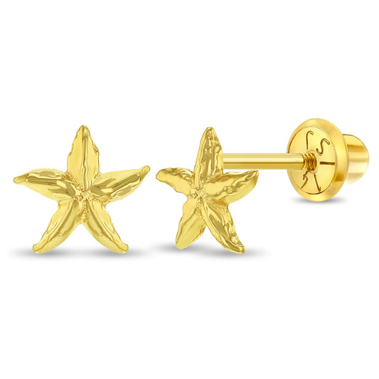 14k Starfish Girl Earrings