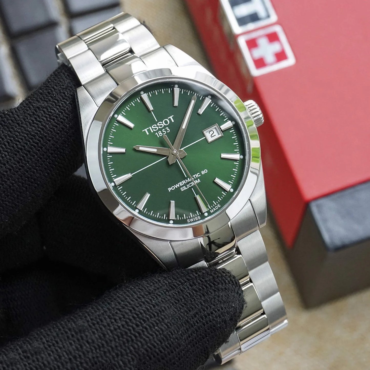 Tisot Gentleman Powermatic 80 Silicium Green | Tissot | Luby 