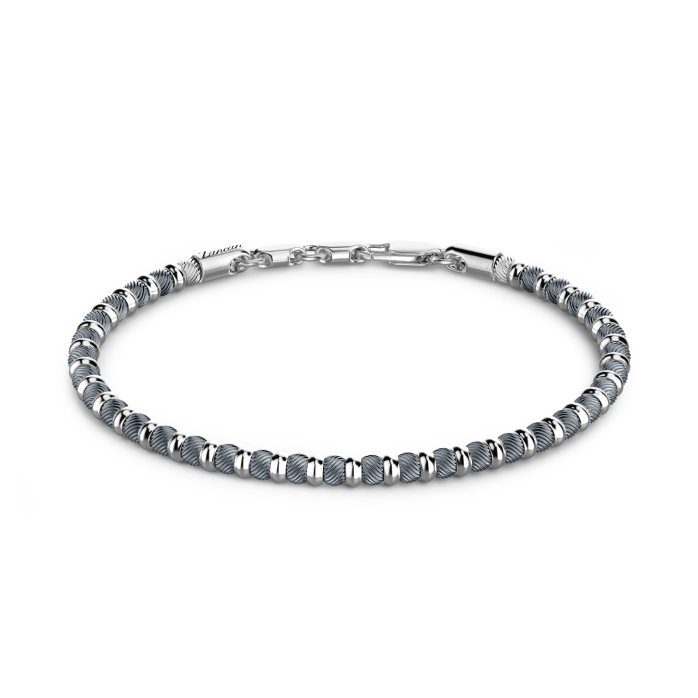 Grey and Silver Beads Bracelet | Zancan | Luby 