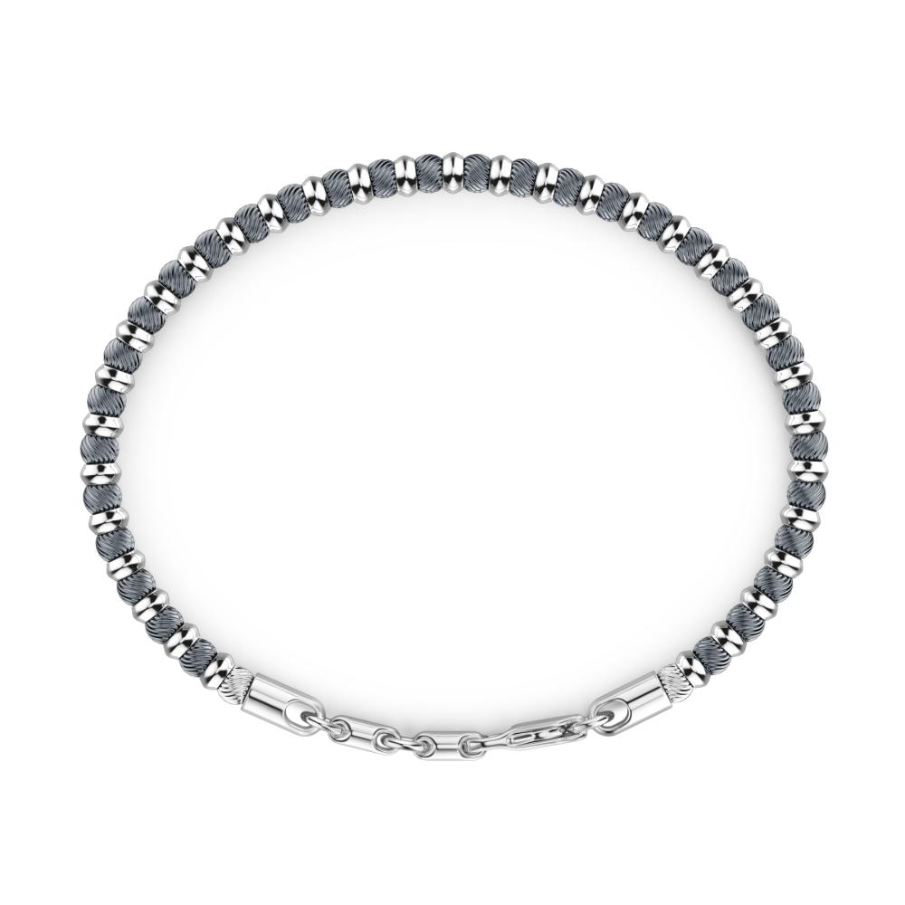 Grey and Silver Beads Bracelet | Zancan | Luby 
