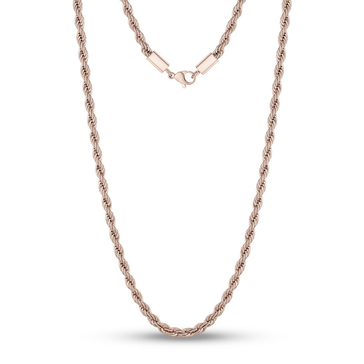 Rose Gold Steel Rope Chain | ARZ Steel | Luby 