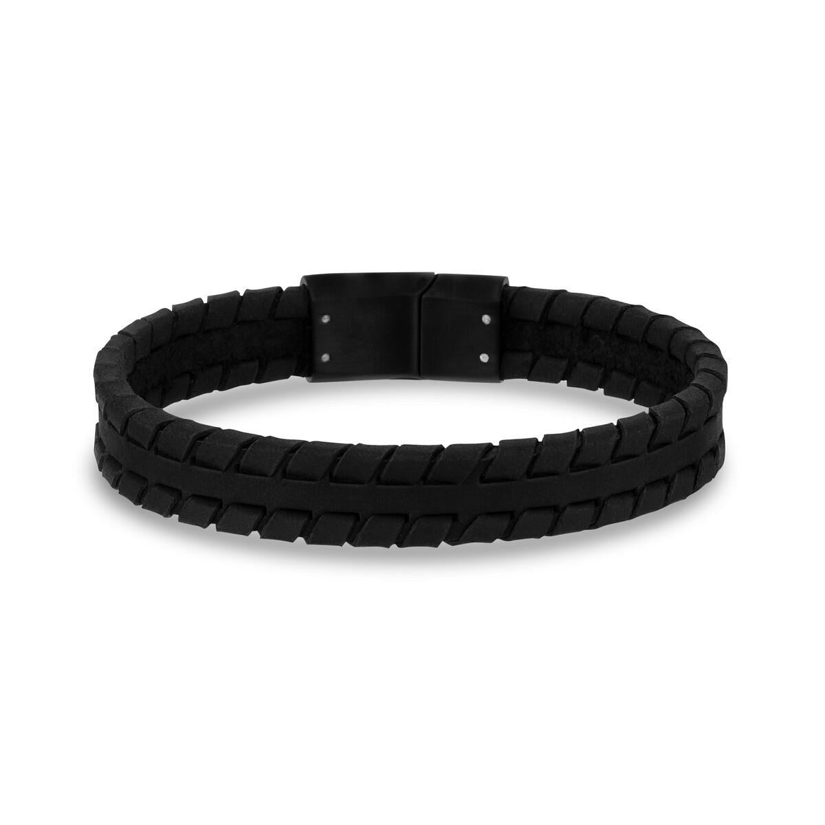 Tire Track Leather Bracelet | ARZ Steel | Luby 