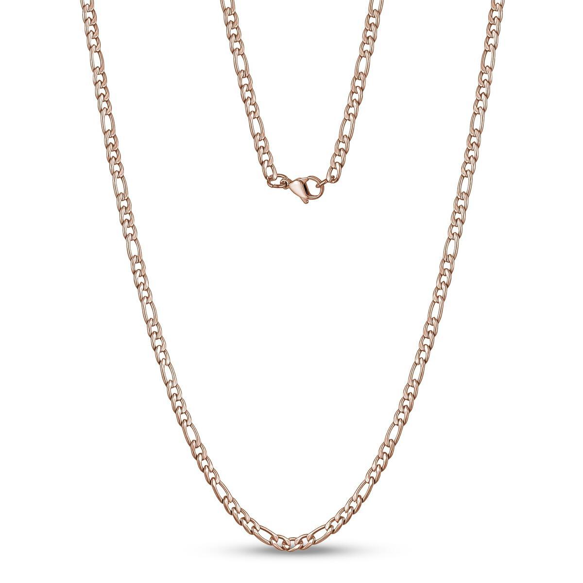 Stainless-Steel Figaro Link Necklace | ARZ Steel | Luby 