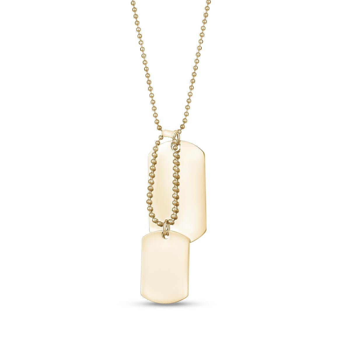 Double Dog Tag Adjustable Necklace | ARZ Steel | Luby 