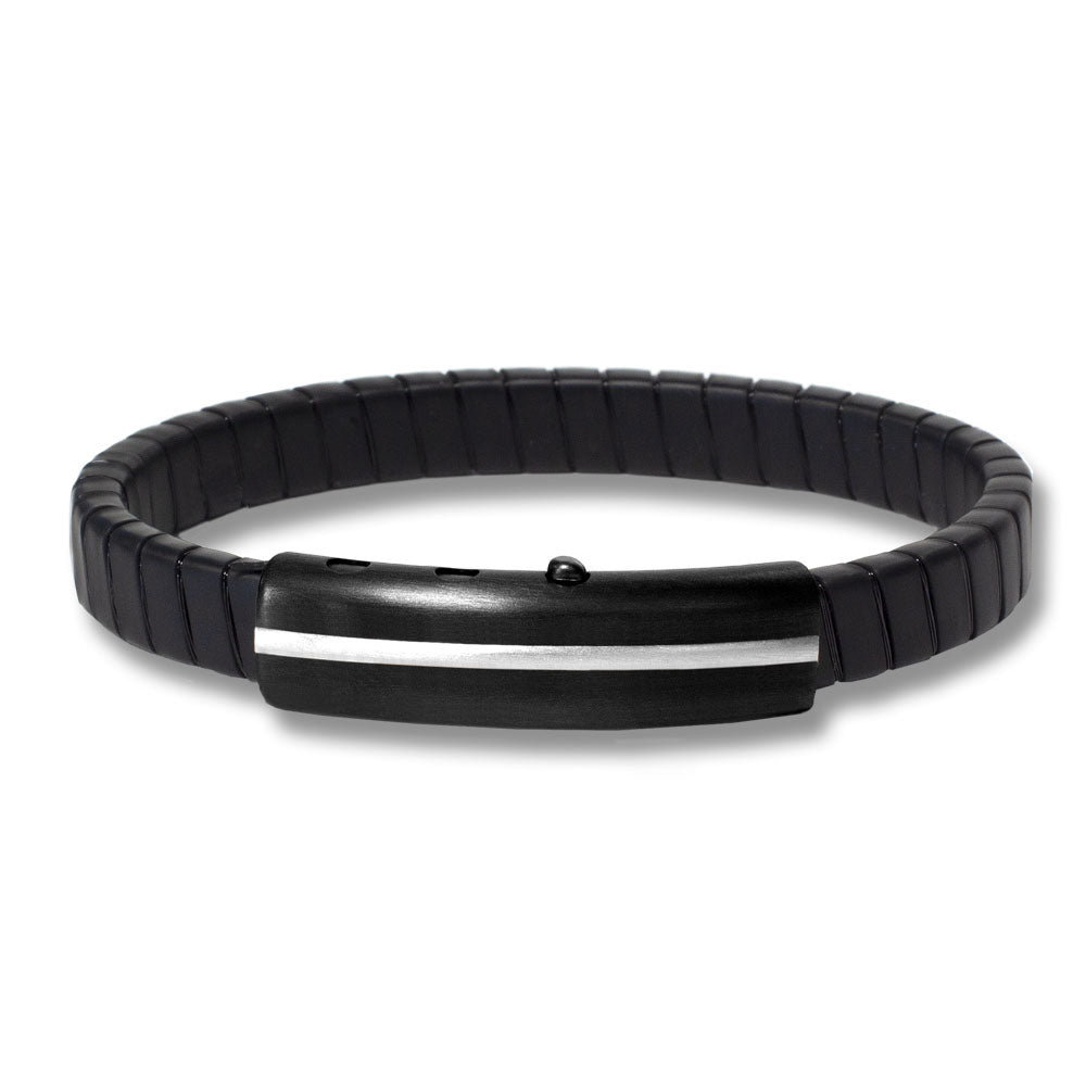 Rubber with Stripes Bracelet | BORSARI | Luby 