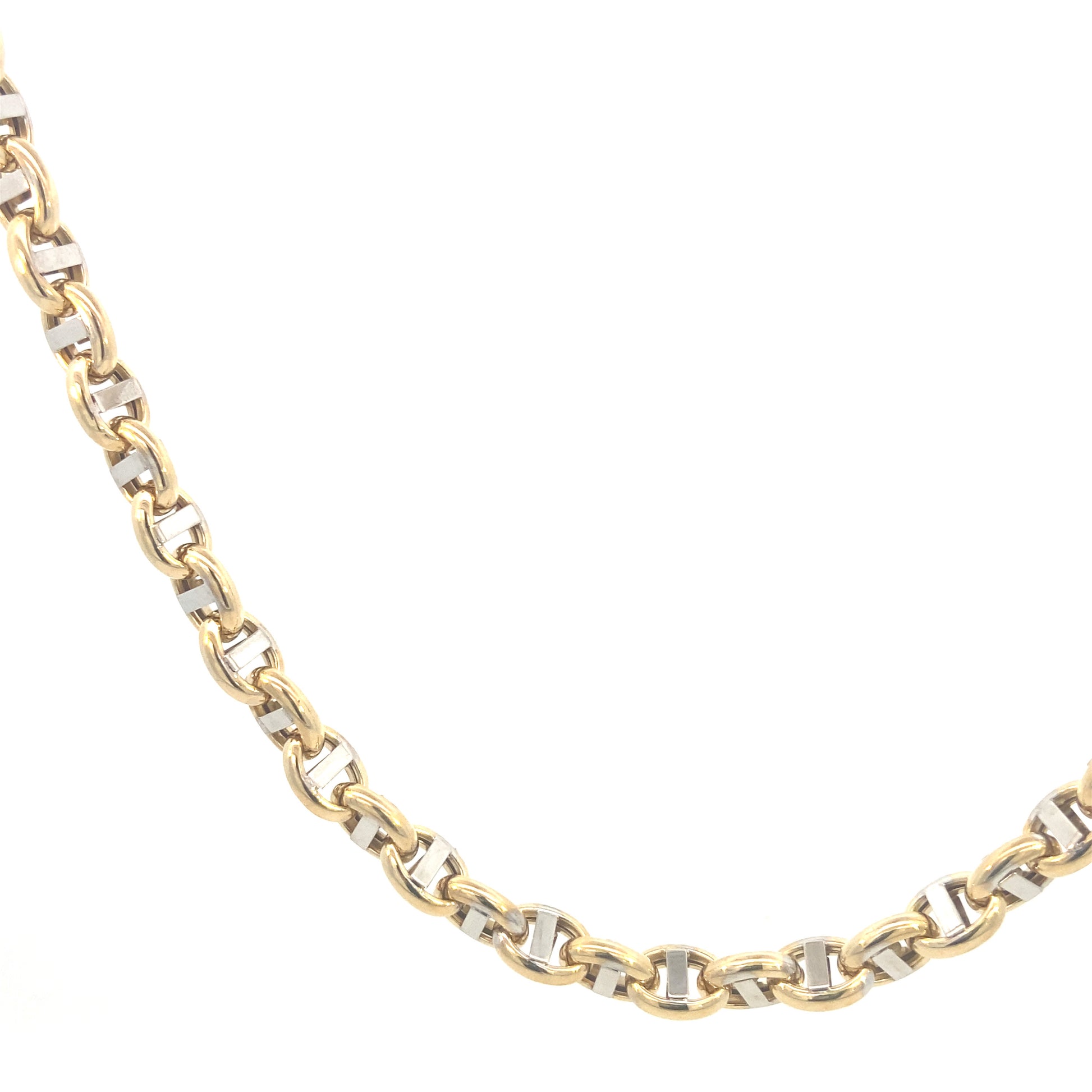 14K 2T Gold Marine Link Chain 22" | Luby Gold Collection | Luby 