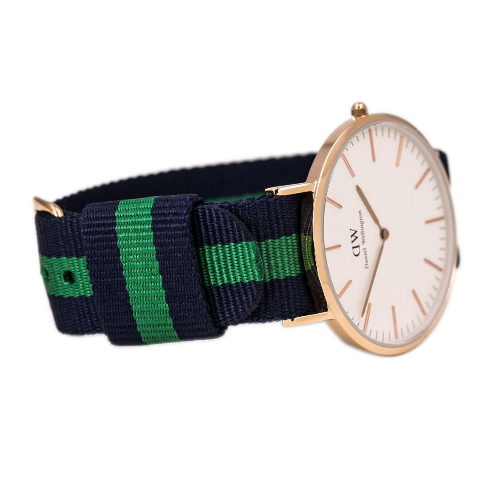 Classic Warwick Watch (Navy Blue-Green/Rose-Gold) | Daniel Wellington | Luby 