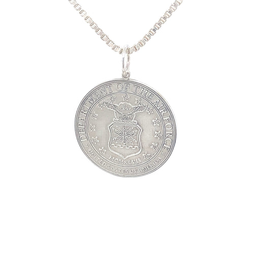 US Air Force Custom Pendant in Sterling Silver | Luby Silver Collection | Luby 