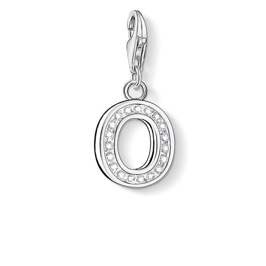 Letter O with CZ Crystals Charm (Silver) | Thomas Sabo | Luby 