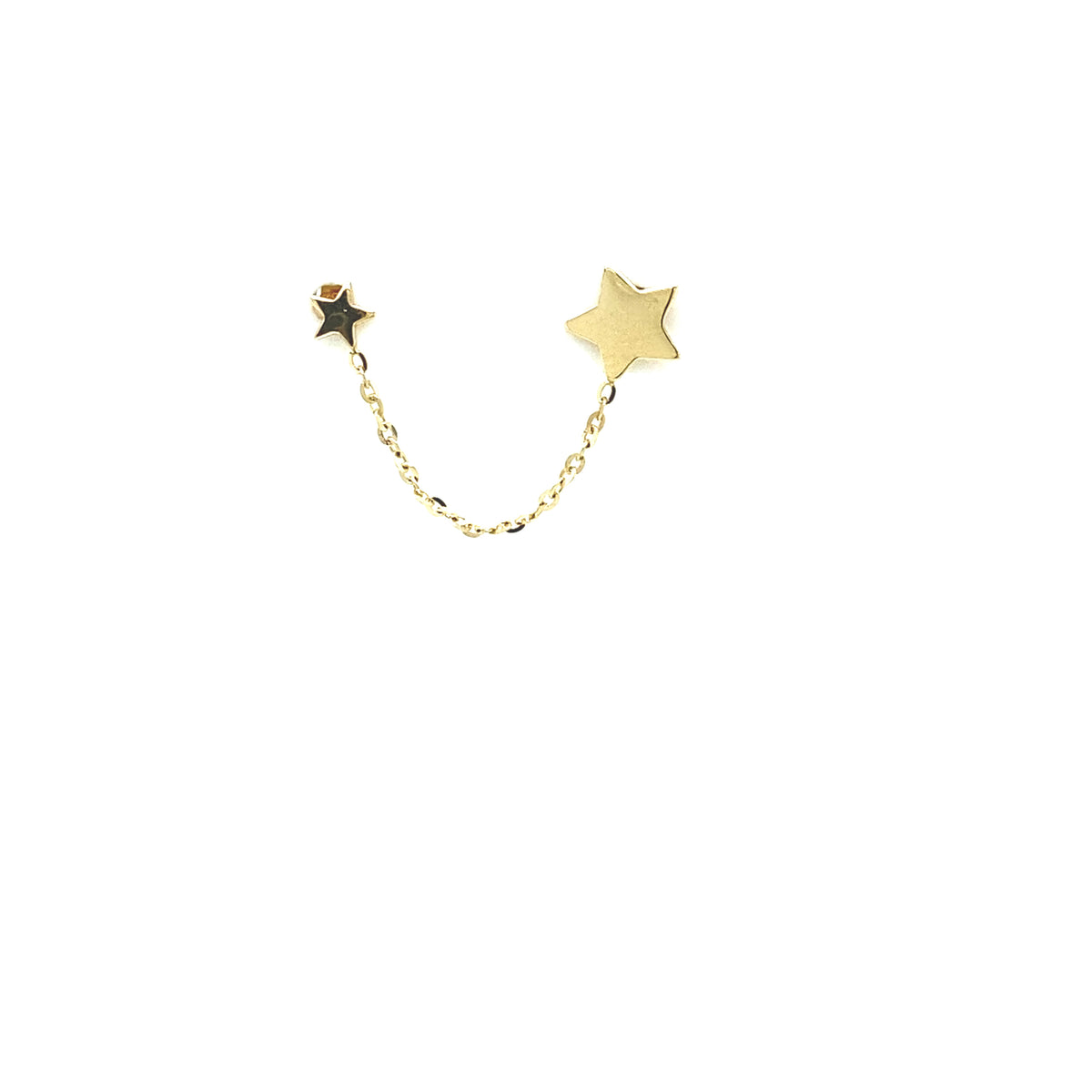 Double Star Chain Earring | Luby Gold Collection | Luby 