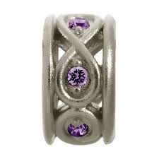 Sparkling Amethyst Eternity Charm (Silver/Purple) | Endless Jewelry | Luby 