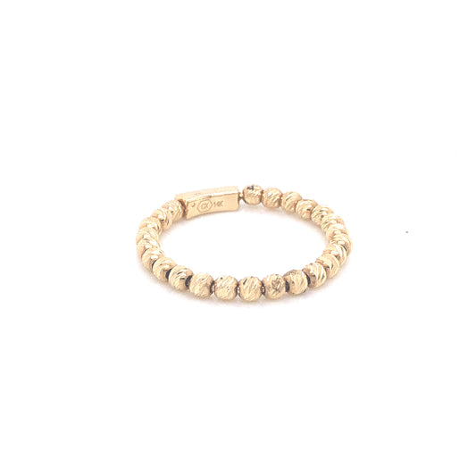 14K Golden Beads Gold Ring | Luby Gold Collection | Luby 