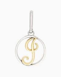Two-Tone Letter J Charm (Silver/Gold) | Alex and Ani | Luby 