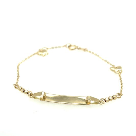 14K Gold Two Butterfly Baby Bracelet | Luby Gold Collection | Luby 