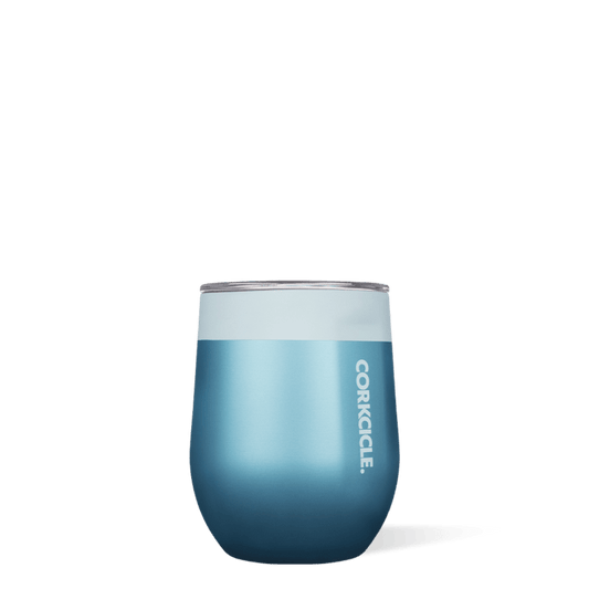 Stemless 12oz Color Block Glacier Blue | Corkcicle | Luby 