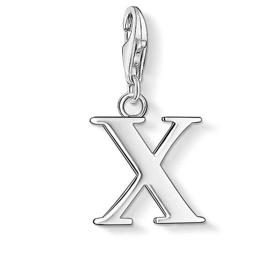 Letter X Charm (Silver)