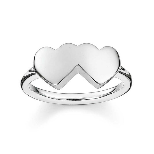 Classic Silver Double Heart Ring (Silver) | Thomas Sabo | Luby 