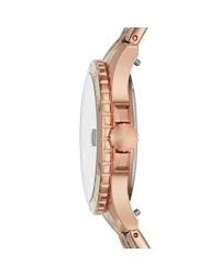 Three-Hand Date Rose Gold-Tone Stainless Steel Watch | Fossil | Luby 
