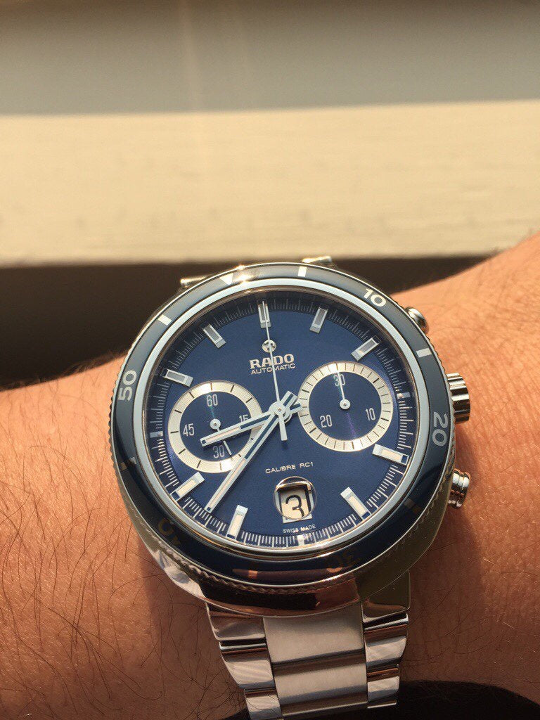 D-Star Automatic Chronograph (Silver-Blue) | Rado | Luby 