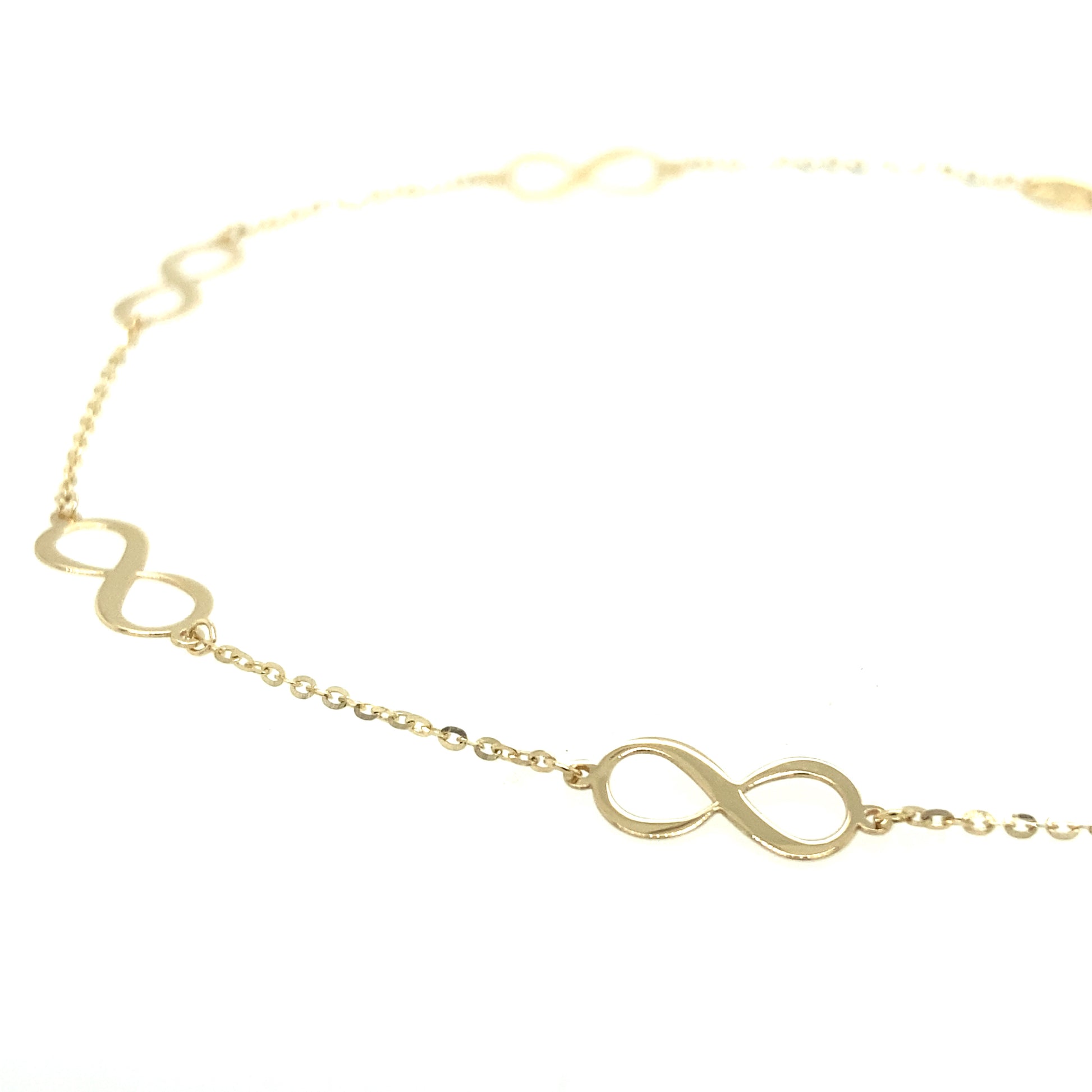 14K Gold Infinity Charm Anklet | Luby Gold Collection | Luby 