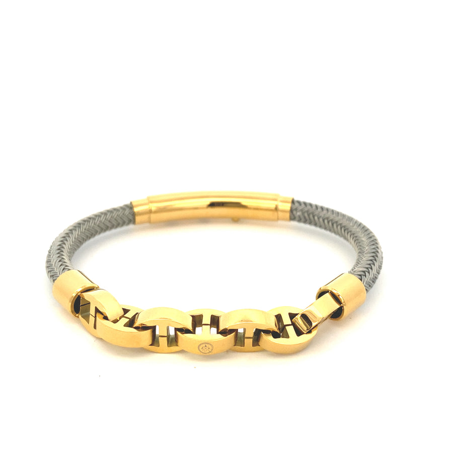 Seaknots Single SS Cord Mariner Links Gold