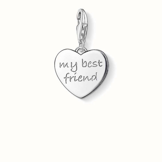 Heart "My Best Friend" Charm (Silver) | Thomas Sabo | Luby 