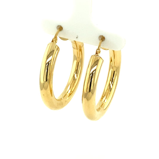 14k Gold Bold Hoops Earrings | Luby Gold Collection | Luby 