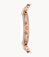 Madeline Three-Hand Rose Gold-Tone Stainless Steel Watch | Fossil | Luby 