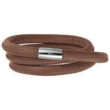Brown Triple Wrap Leather Bracelet (Silver/Brown) | Endless Jewelry | Luby 