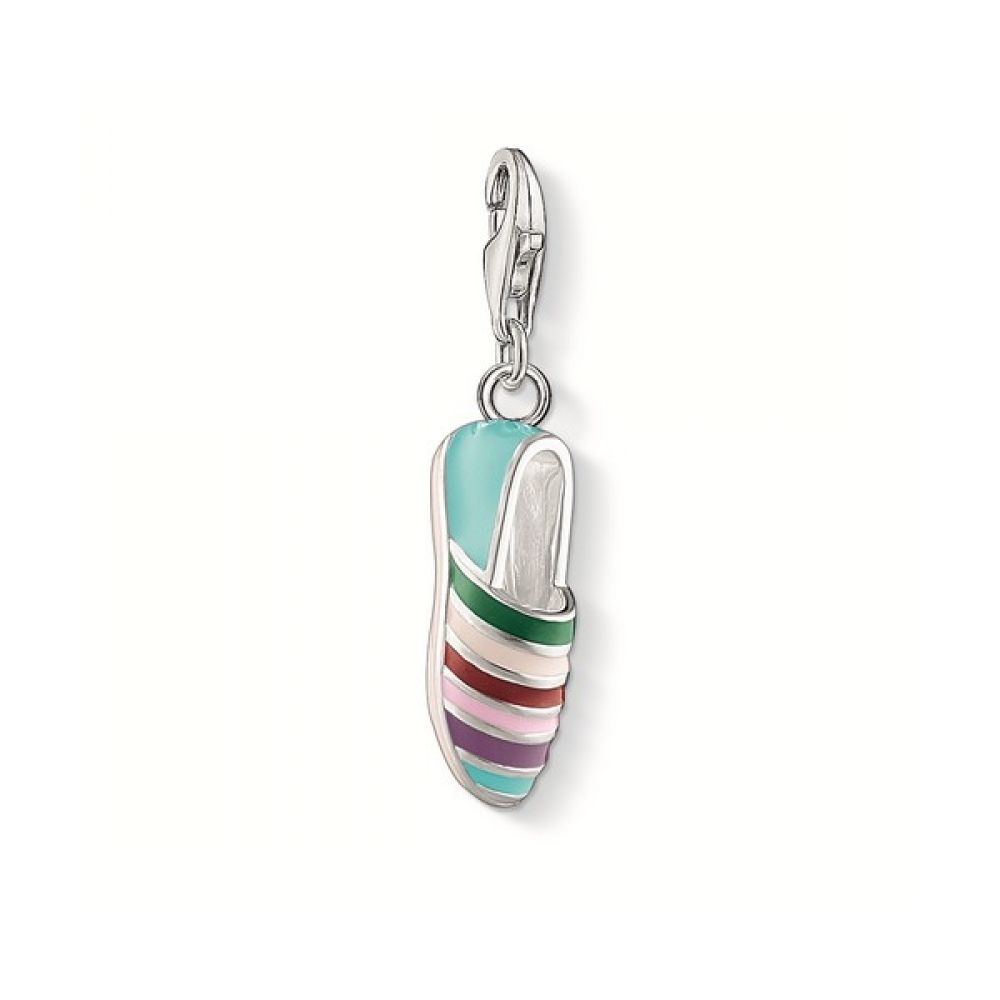 Striped Espadrille Charm (Silver/Blue) | Thomas Sabo | Luby 