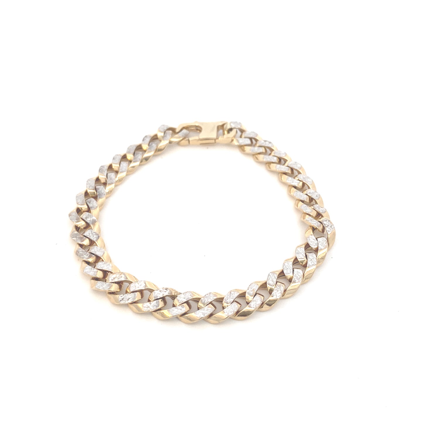 14k Gold Cuban Pave Link Bracelet | Luby Gold Collection | Luby 