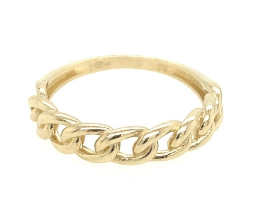 Anillo de eslabones de cadena de oro de 14 quilates