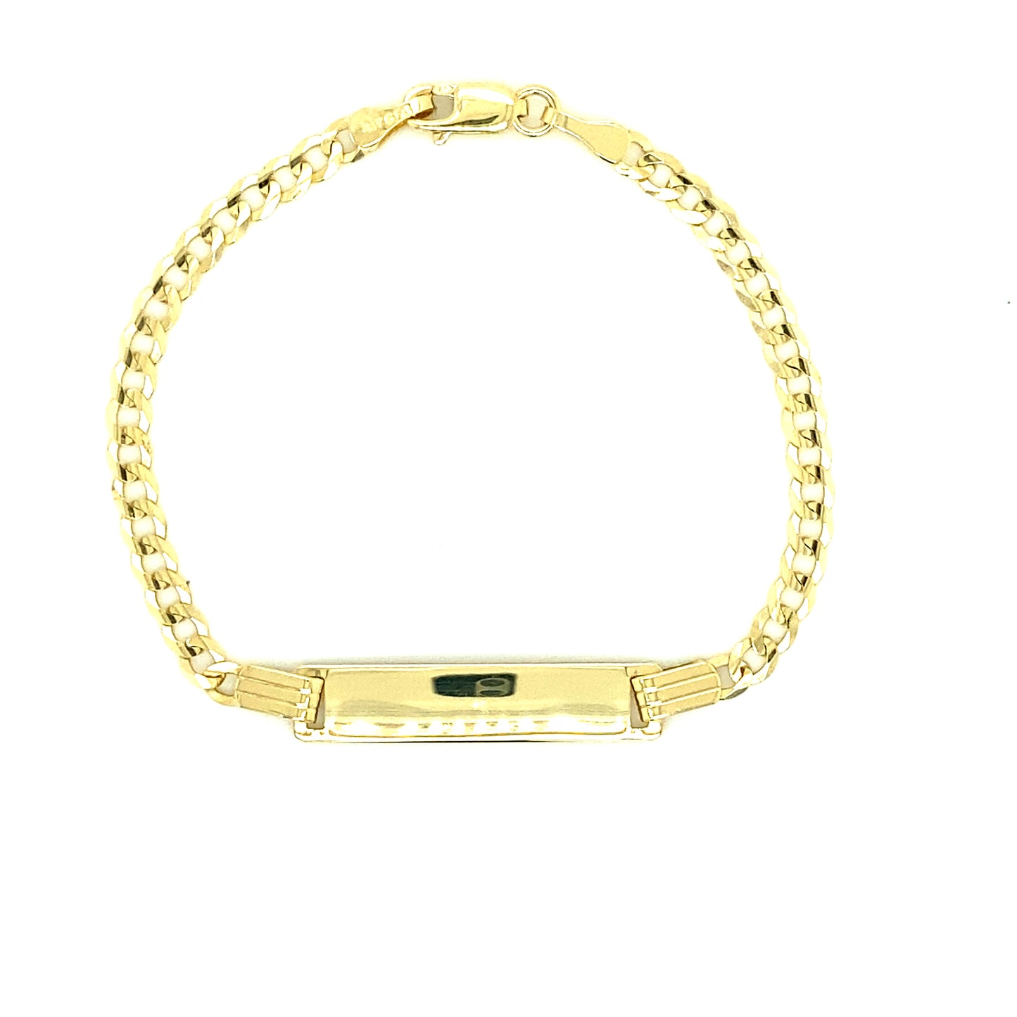 BABY CUBAN BRACELET WITH ENGRAVING PLAQUE | Luby Gold Collection | Luby 