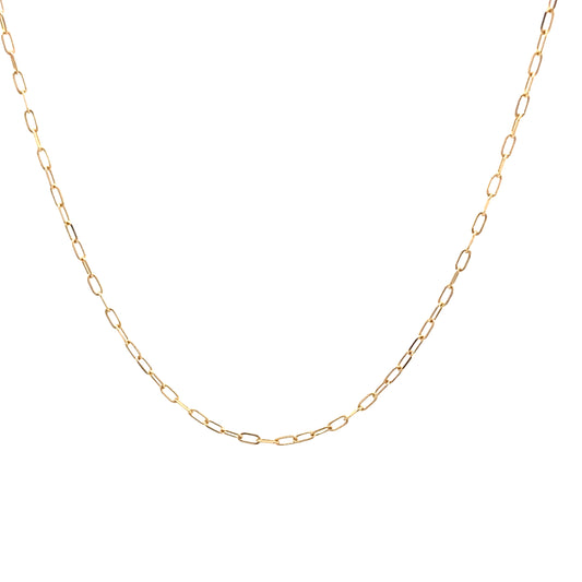 14K Gold Paper Clip Chain | Luby Gold Collection | Luby 