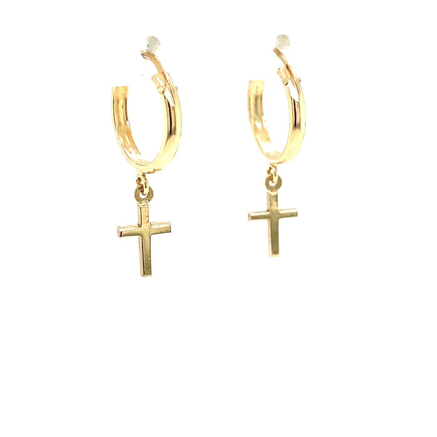 DANGLING CROSS HUGGIE | Luby Gold Collection | Luby 