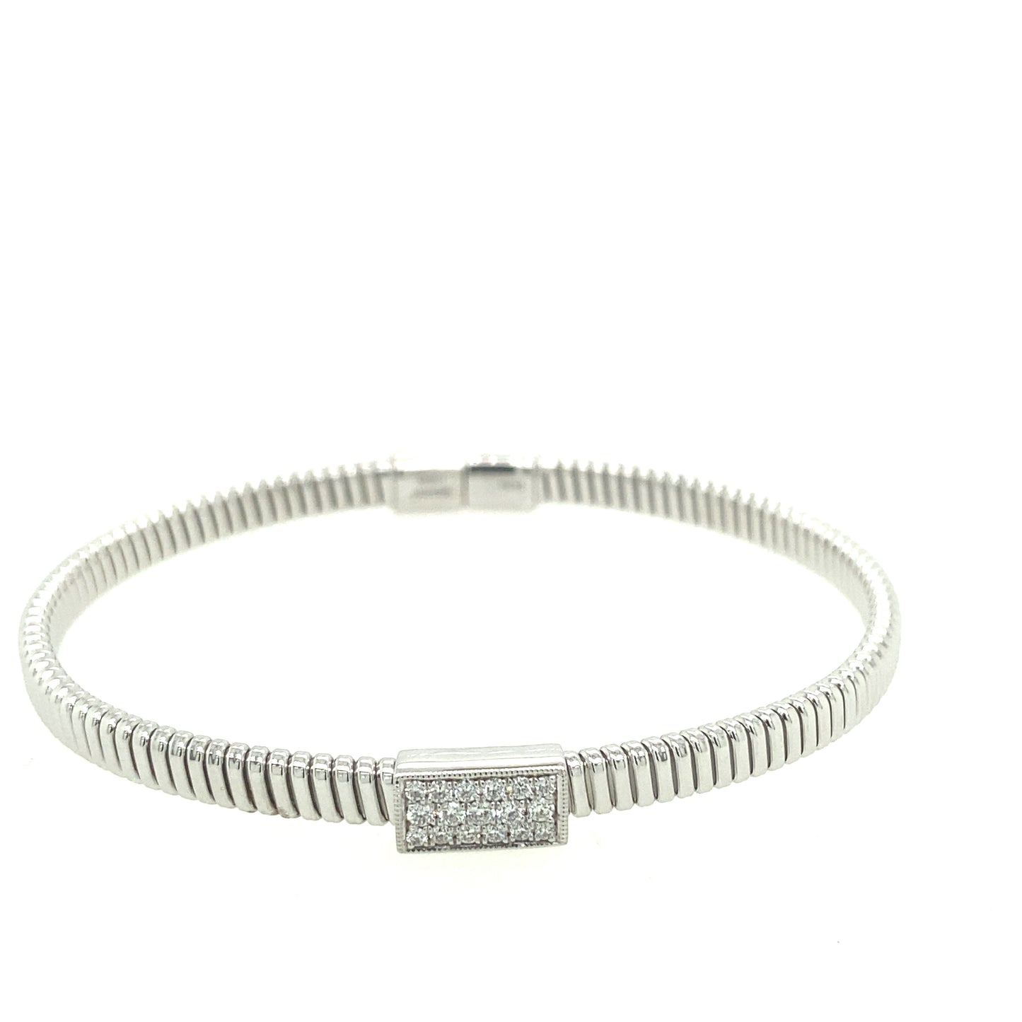 Simon G 18KWG Bangle with Diamond | Simon G | Luby 