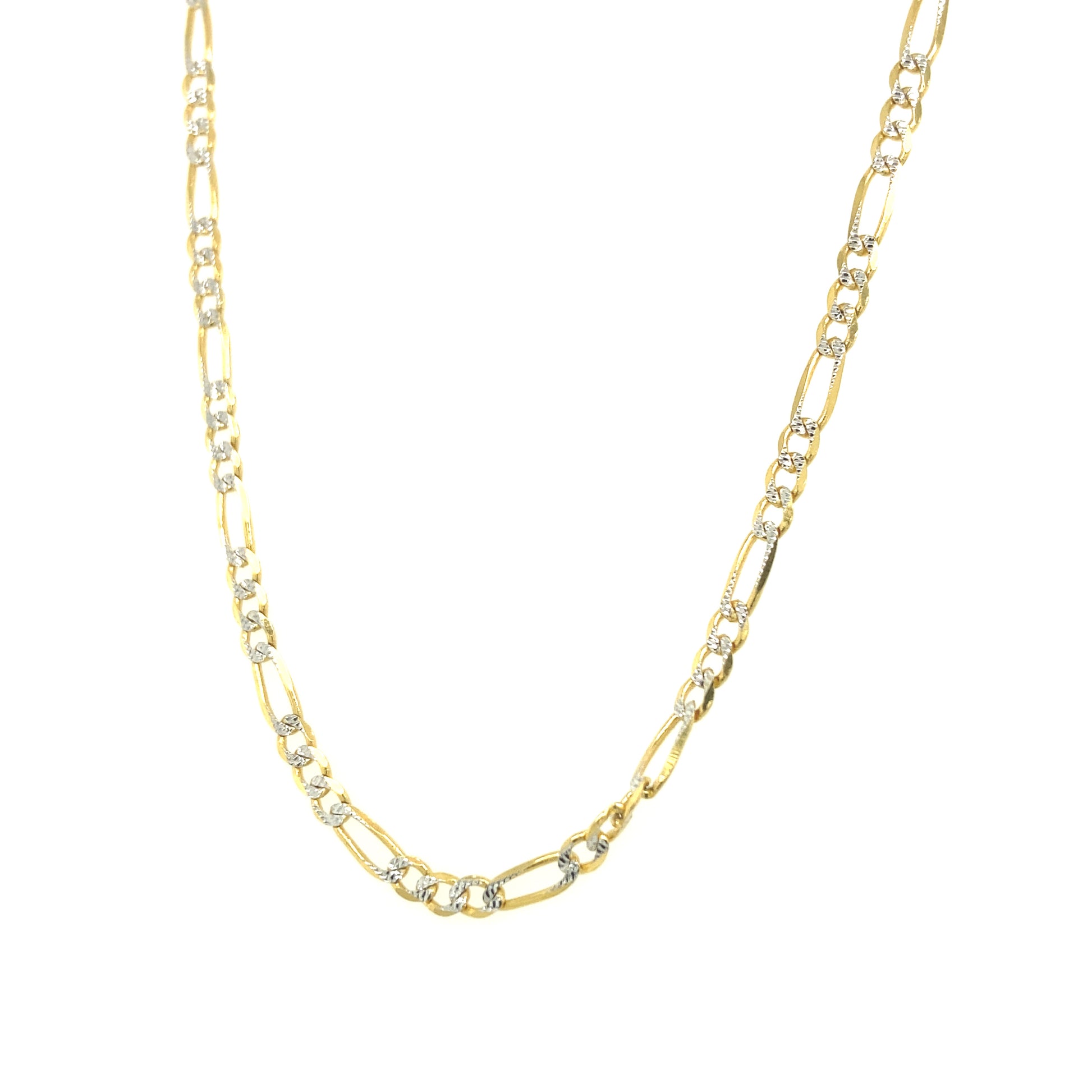 14k Gold Figaro Chain with Pave | Luby Gold Collection | Luby 