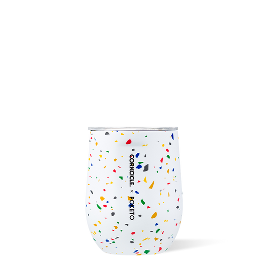 WHITE TERRAZZO STEMLESS | Corkcicle | Luby 