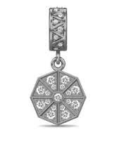 Abalorio de gota de infinito blanco (plata/blanco)