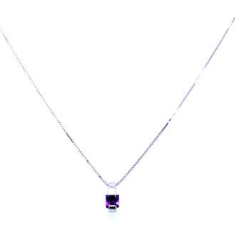 14K Necklace With White Gold Amethyst | Luby Gold Collection | Luby 