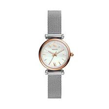 Carlie Mini Watch (Silver/Rose-Gold) | Fossil | Luby 