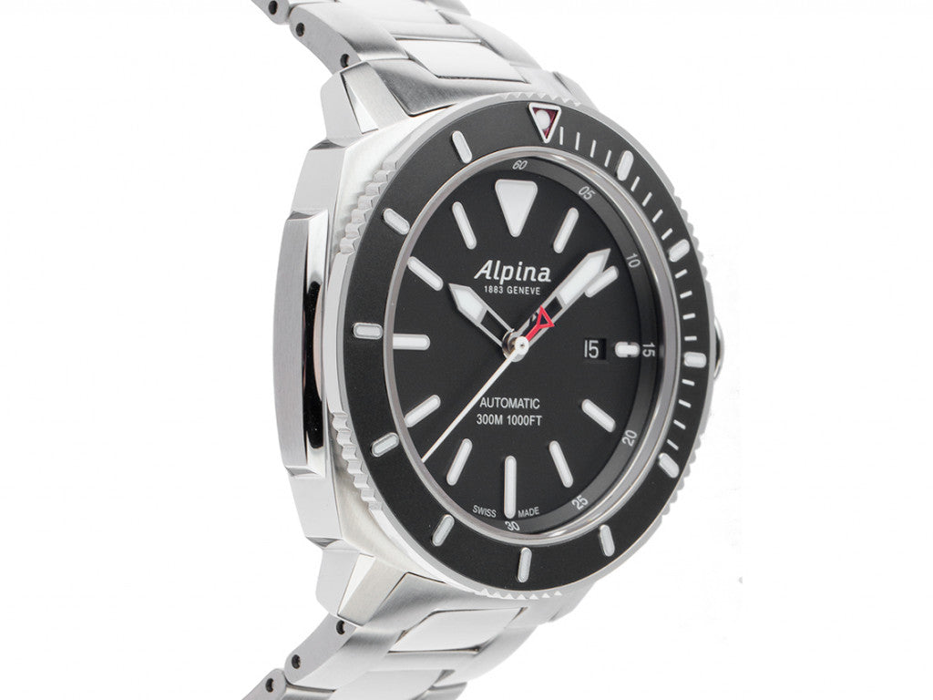 Seastrong Diver 300 (Silver-Black) | Alpina | Luby 